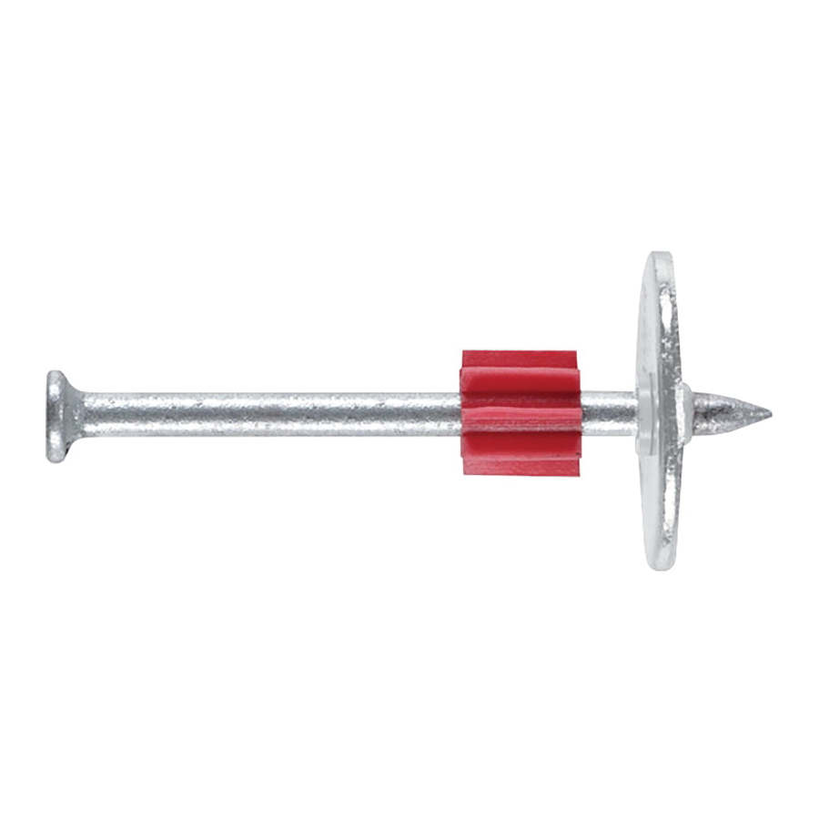 50116-PWR Drive Pin with Washer, 0.145 in Dia Shank, 3 in L, Steel/Plastic, Zinc