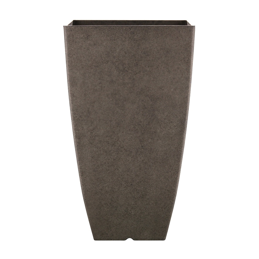 HDR-091691 Newland Planter, Square, Plastic/Resin, Gray, Stone Aesthetic