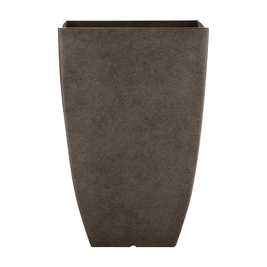 HDR-091653 Newland Planter, 15-1/2 in H, Square, Plastic/Resin, Gray, Stone Aesthetic