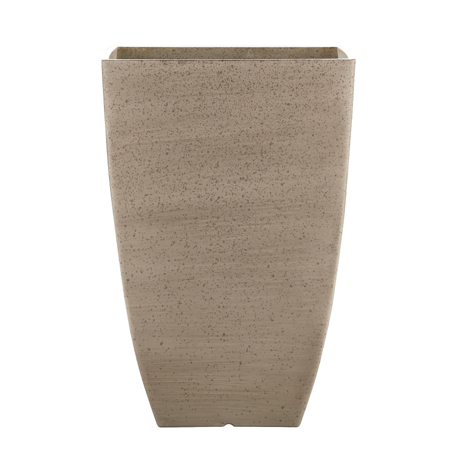 HDR-091646 Newland Planter, 15-1/2 in H, Square, Plastic/Resin, White, Stone Aesthetic