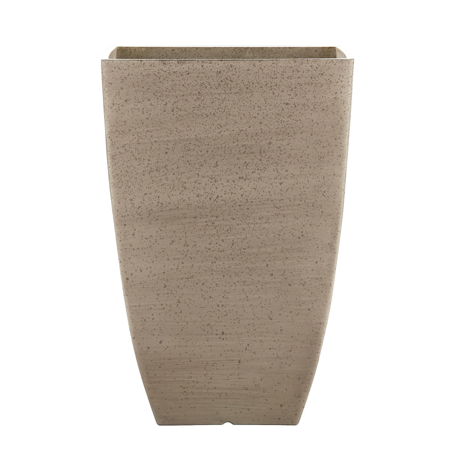 HDR-091646 Newland Planter, Square, Plastic/Resin, White, Stone Aesthetic