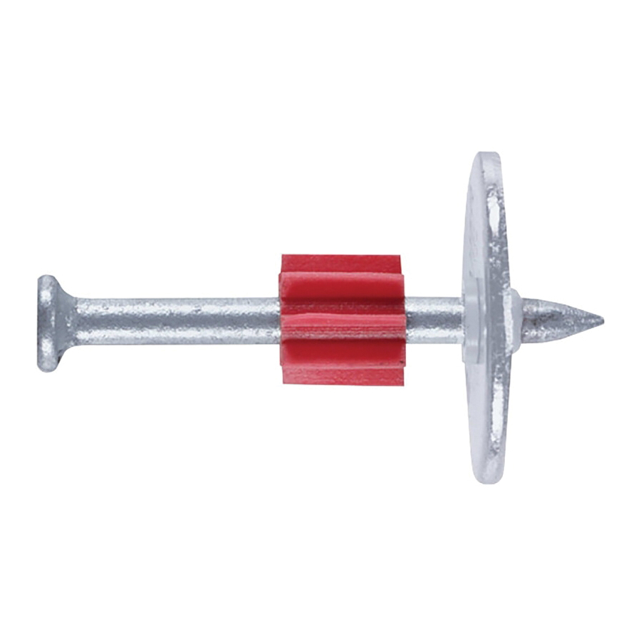 50115MG-PWR Drive Pin with Washer, 0.145 in Dia Shank, 3 in L, Steel/Plastic, Galvanized