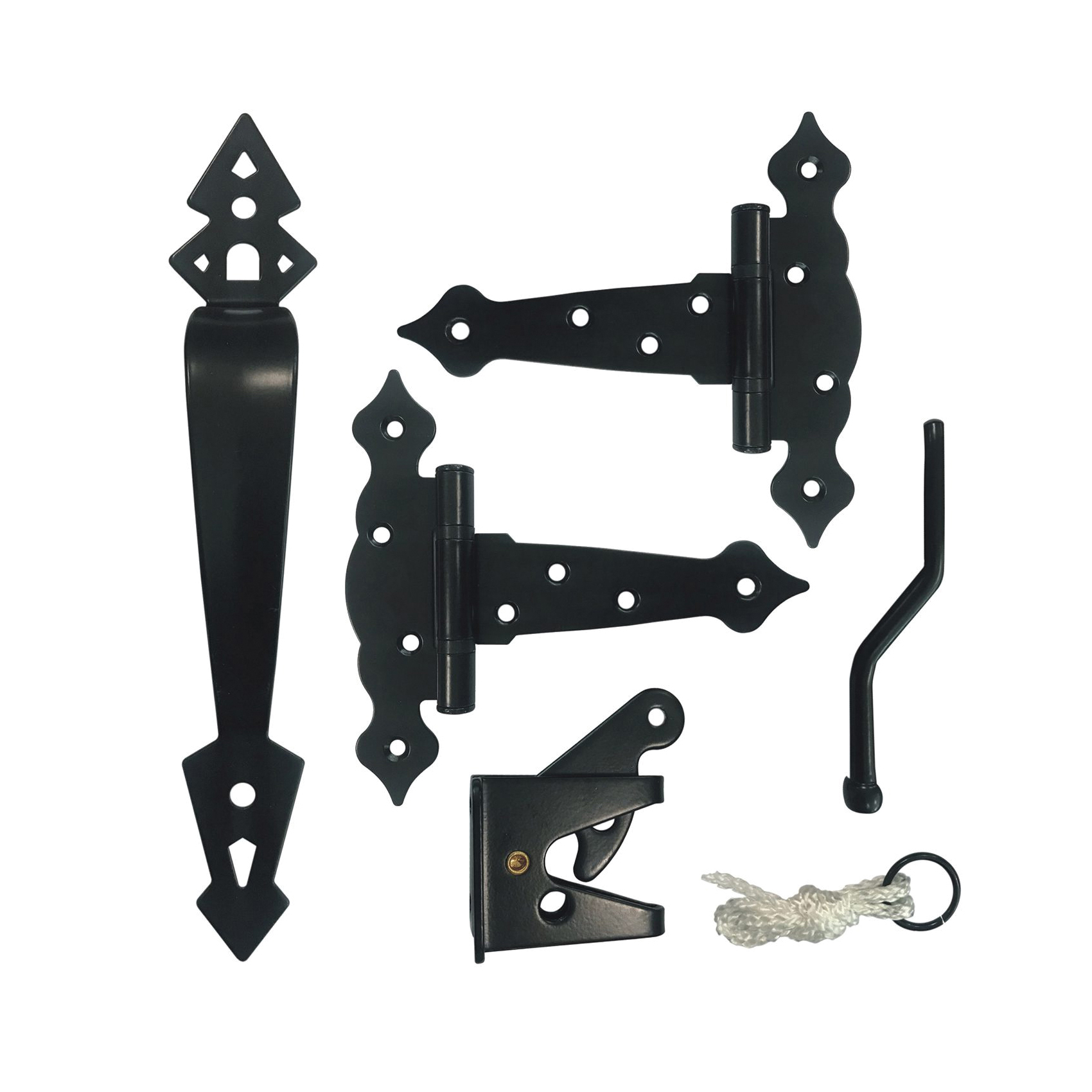 HDWGCKH Decorative Gate Combo Kit, Heavy-Duty, Steel, Black, Galvanized/Powder-Coated