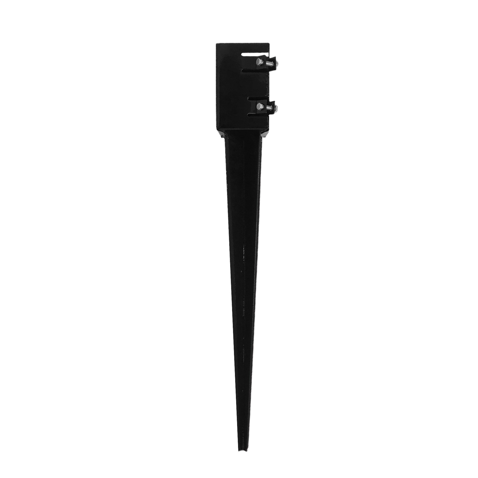 NYS30B Yard and Lawn Spike with In-Ground Post Support, 4 x 4 in Post/Joist, Steel, Powder-Coated Glossy