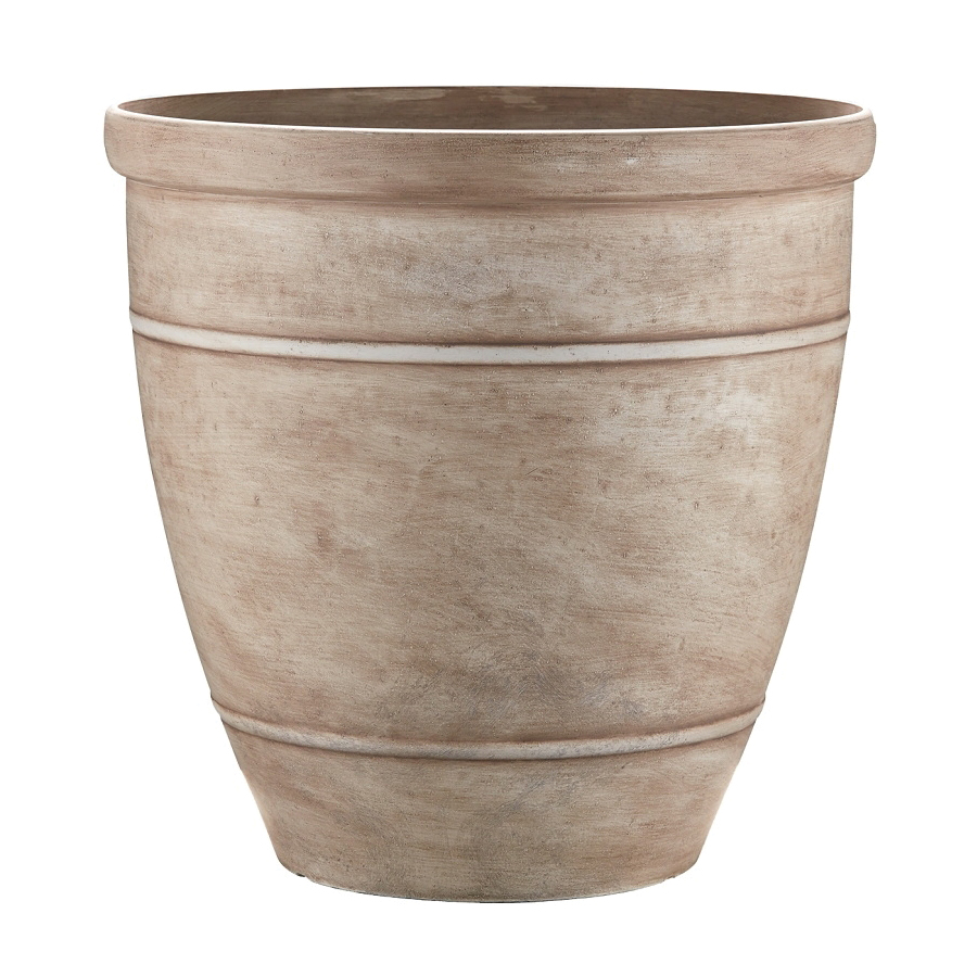 RUB-091530 Wright Planter, 18 in H, Rubber, White