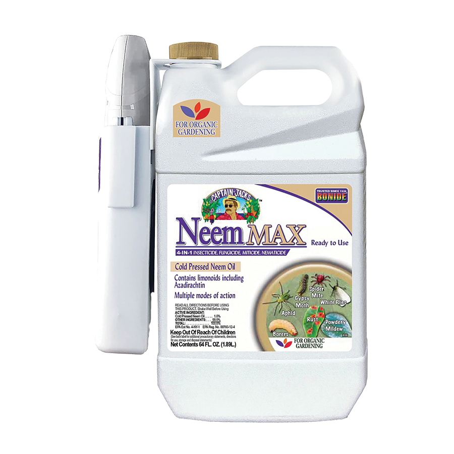 Captain Jack's 2006 RTU Neem Max Insecticide, Spray Application, 0.5 gal