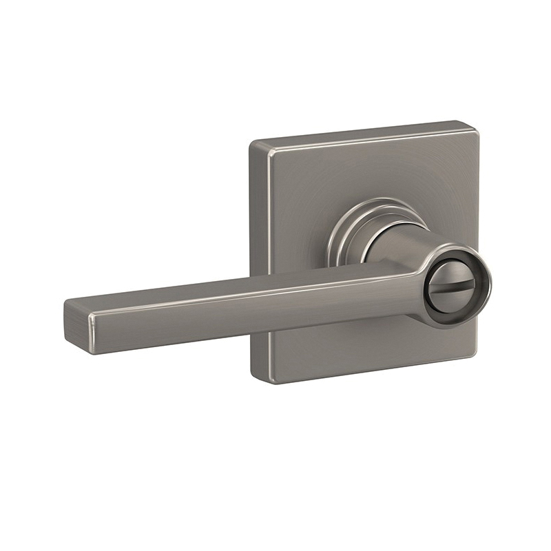 J Series J40 SOL 619 COL Privacy Lever, Mechanical Lock, Satin Nickel, Metal, Residential, 3 Grade