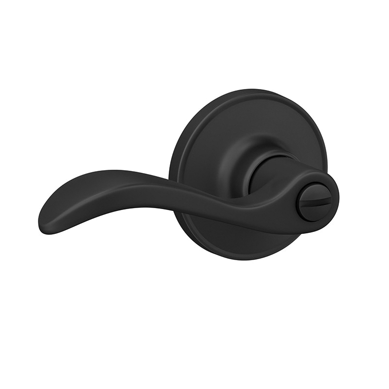 J Series J40 SEV 622 Privacy Lever, Mechanical Lock, Matte Black, Metal, Residential, 3 Grade