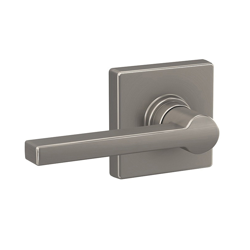 J Series J10 SOL 619 COL Passage Lever, Mechanical Lock, Satin Nickel, Metal, Residential, 3 Grade