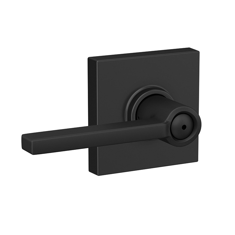 F Series F40 V LAT 622 COL Privacy Lever, Mechanical Lock, Matte Black, Metal, Residential, 2 Grade, 1/CD