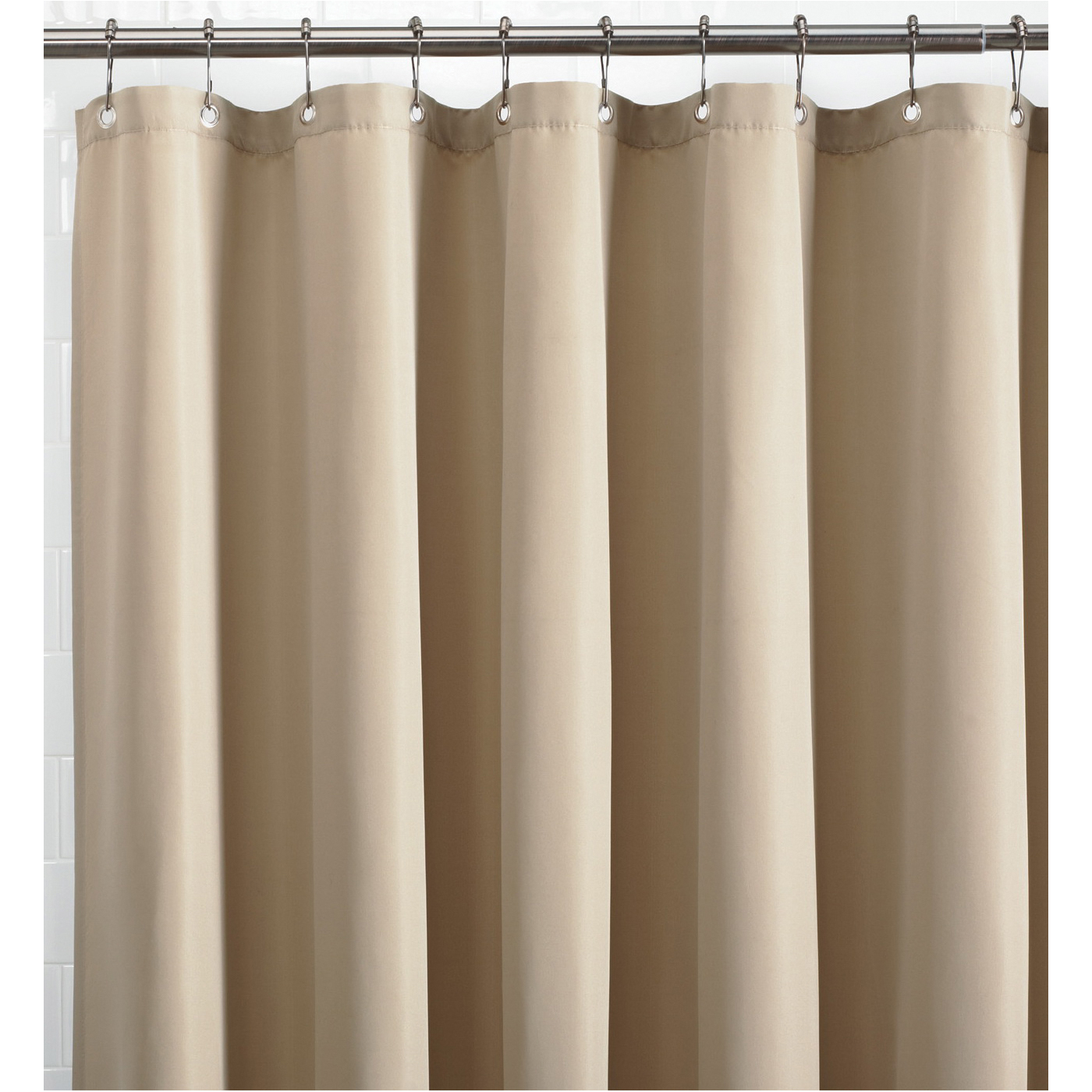 LFRLWTRTNL Shower Curtain Liner, 72 in L, 70 in W, Polyester, Tan