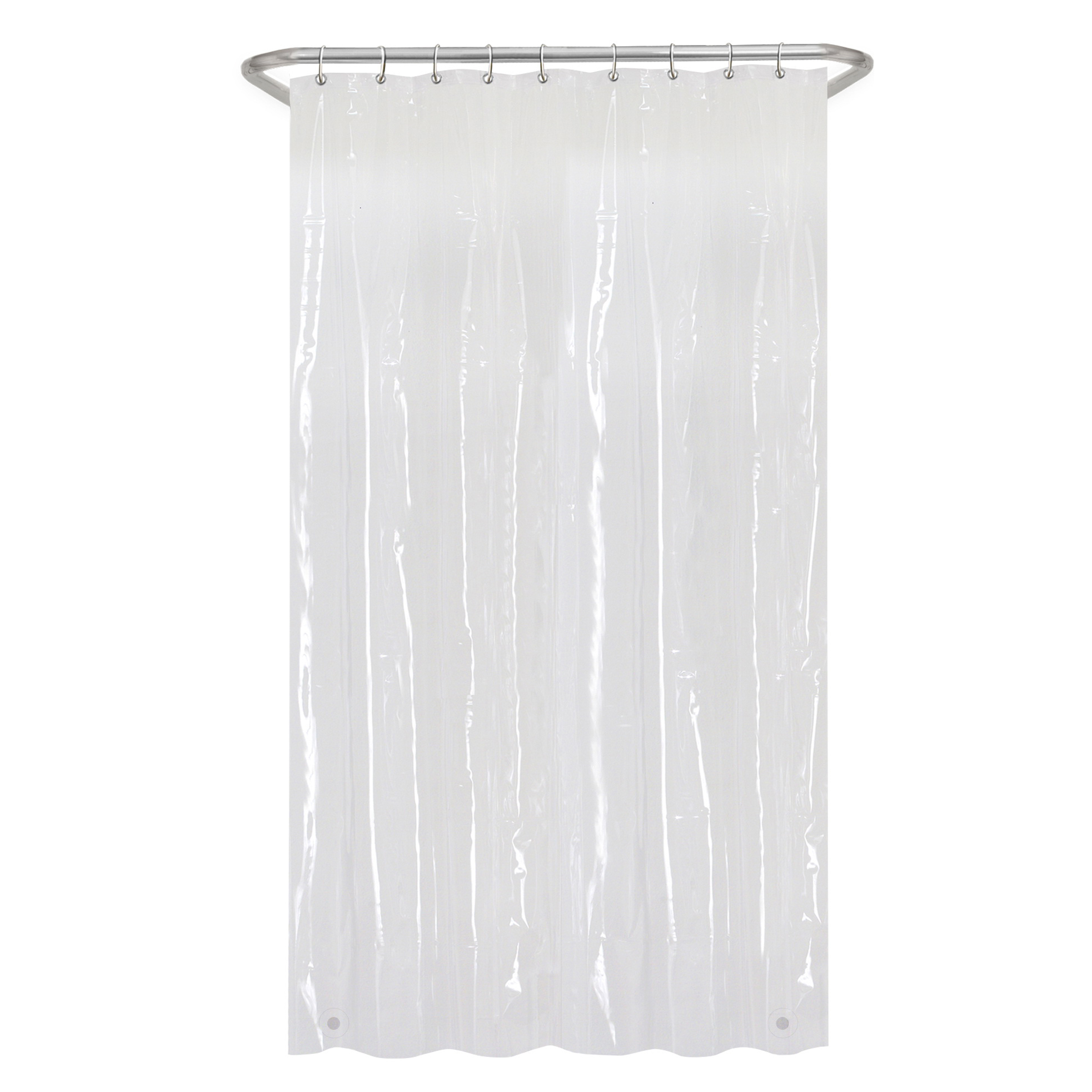 LPSMKKL Shower Stall Liner, 78 in L, 54 in W, PEVA, Clear