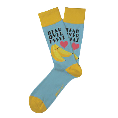 The Hermit Club ✖︎ Brochure 2P Loop Socks Two Left Feet Chatterbox Series TLFC-B-HOP Head Over Peel
