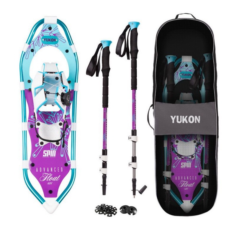 YUKON CHARLIE'S Advanced Spin Float Series 80-3020 Snowshoes, Women's, 8 x 25 in, Aluminum/Forged Steel/HDPE - 3