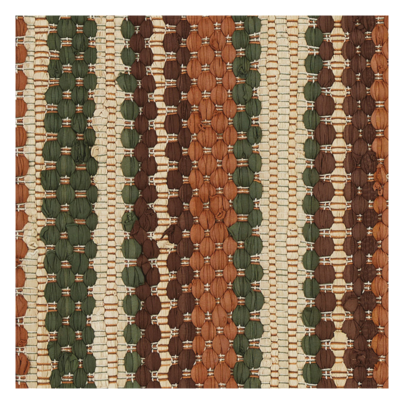 Park Designs 4955-250 Rug, 3 ft L, 2 ft W, Chindi Cotton, Carrot/Oatmeal/Sage/Tinderbox Brown - 3