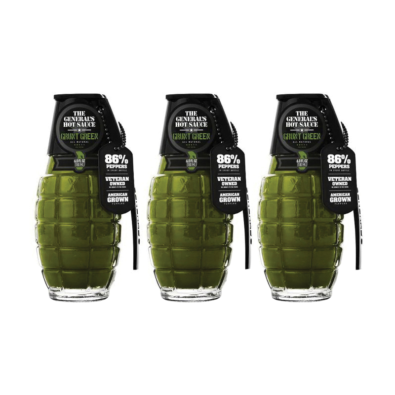 0311-002 Hot Sauce, Grunt Green, Tangy, 6 oz Bottle