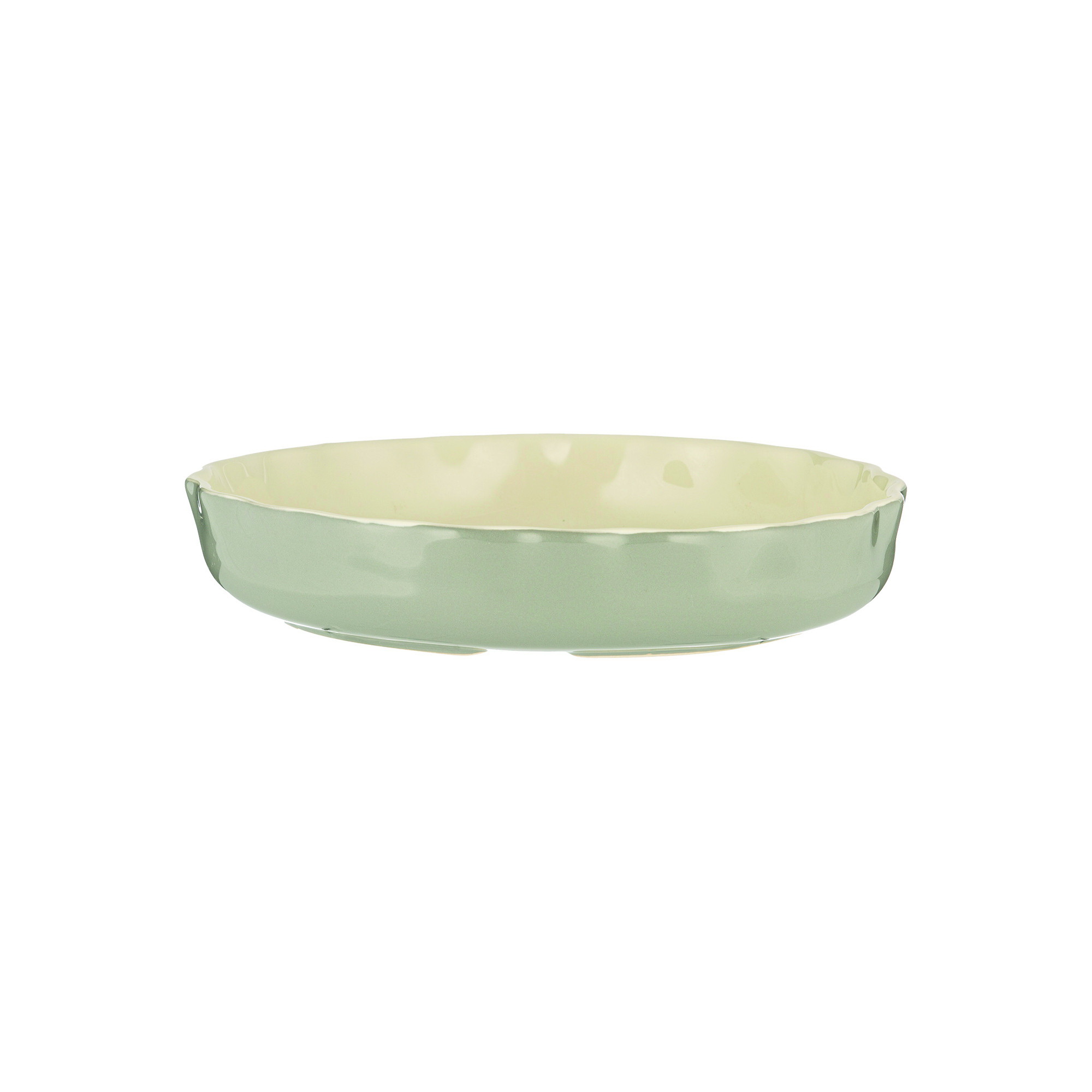 Typhoon 2008.239 Innovative Kitchen Quiche Dish, 9.4 in Dia, 1.8 in OAL, Stoneware, Cream/Gray, Dishwasher Safe: Yes - 3