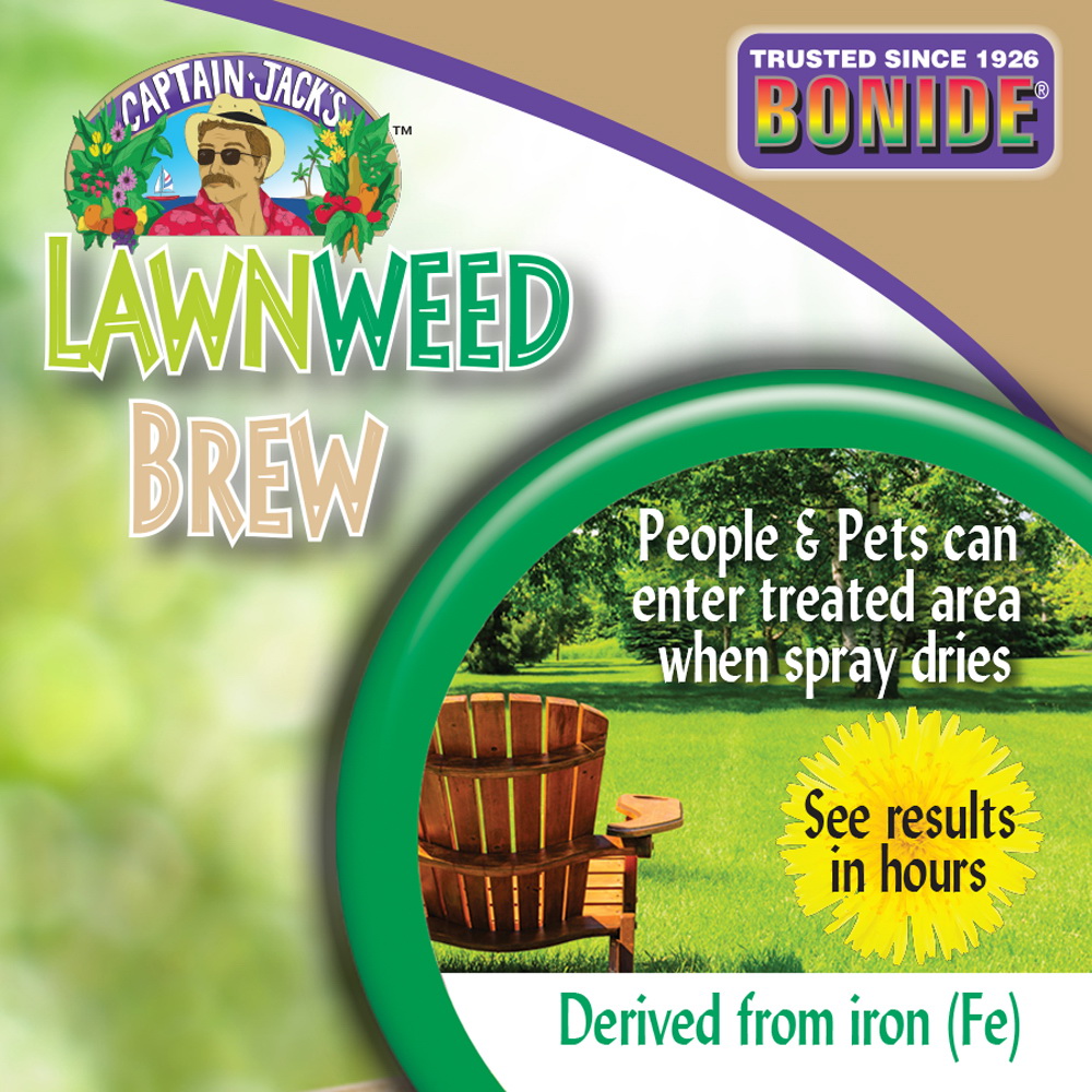 Bonide CAPTAIN JACK'S Series 2613 Lawnweed Brew Concentrate, Liquid, Spray Application, 16 oz