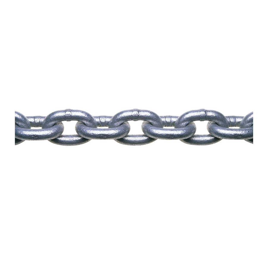 PC30516HDGP Proof Coil Chain, 5/16 in, 92 ft L, 30 Grade, Carbon Steel, Hot-Dipped Galvanized