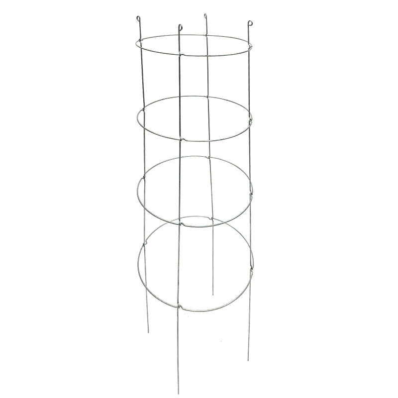 726073 Tomato Cage, 18 in L, 18 in W, 54 in H, Steel, Silver