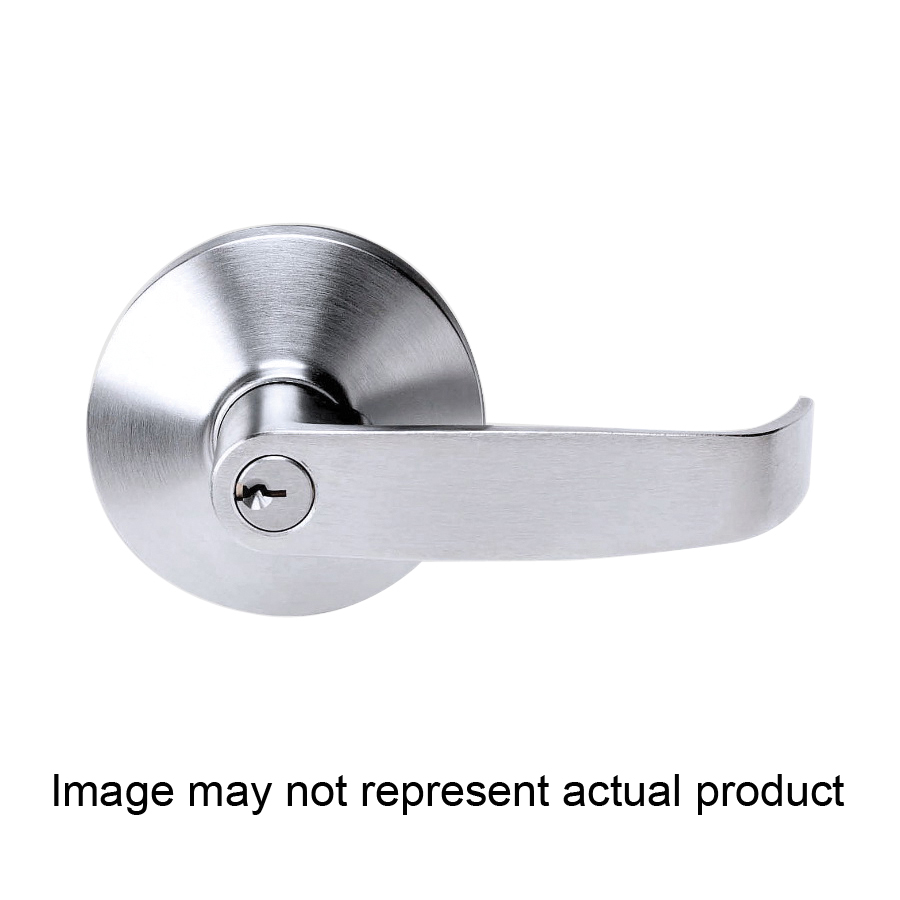 EX100477 Entry Lever, Matte Black, Lever Handle, Steel, Commercial, Left, Right Hand, 2 Grade