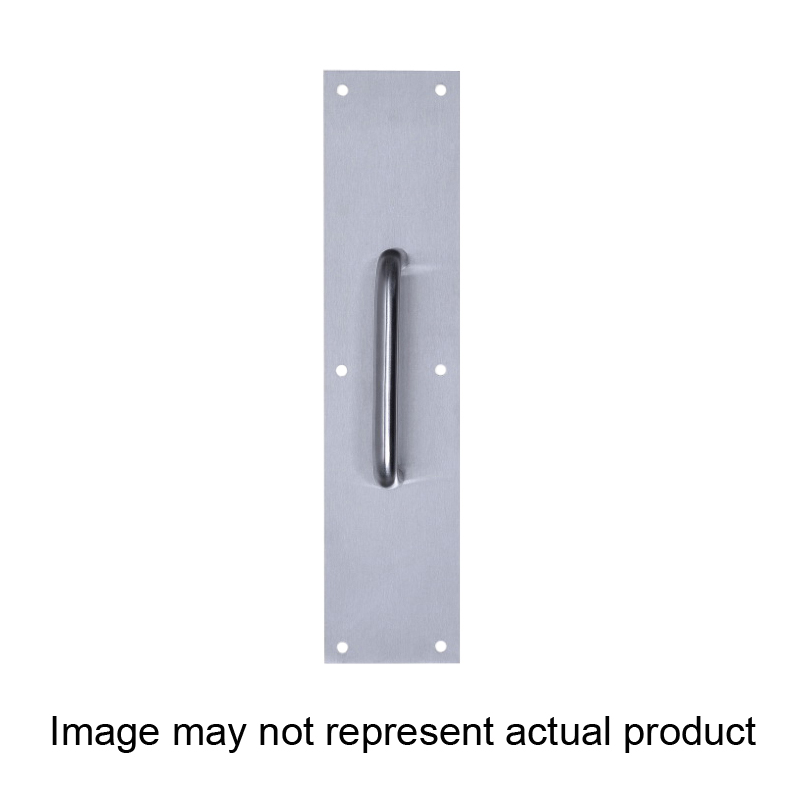 DT101943 Pull Plate, 3-1/2 in W, 15 in H, Stainless Steel, Matte Black