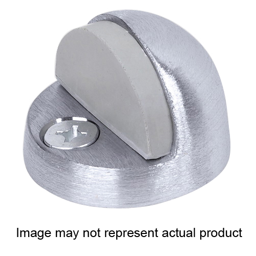 DT101946 Dome Door Stop, 1-7/8 in Dia Base, Stainless Steel, Matte Black