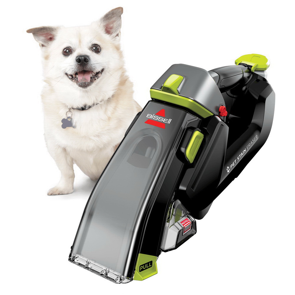 Pet Stain Eraser 3182 Portable Carpet Cleaner, 8 oz Tank, 3 in W Cleaning Path, Black/Electric Green