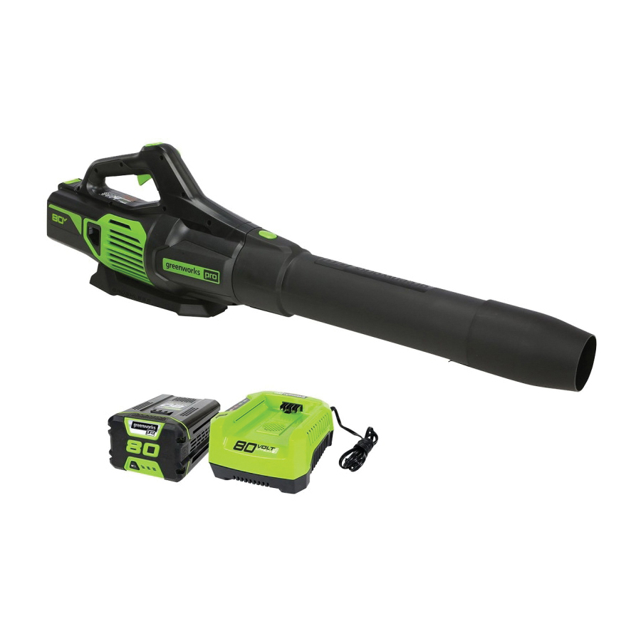 2410002VT Leaf Blower, Battery Included, 4 Ah, 80 V, 3-Speed, 730 cfm Air, 70 min Run Time