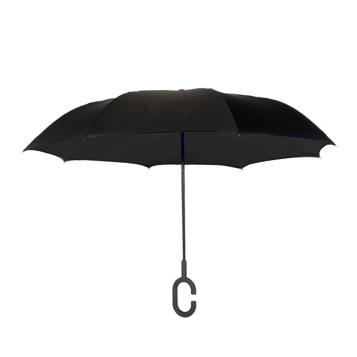 ShedRain UnbelievaBrella 3201-BLK/BLK Umbrella, C Canopy, Polyester Fabric, Black Fabric, 32 in OAH - 1