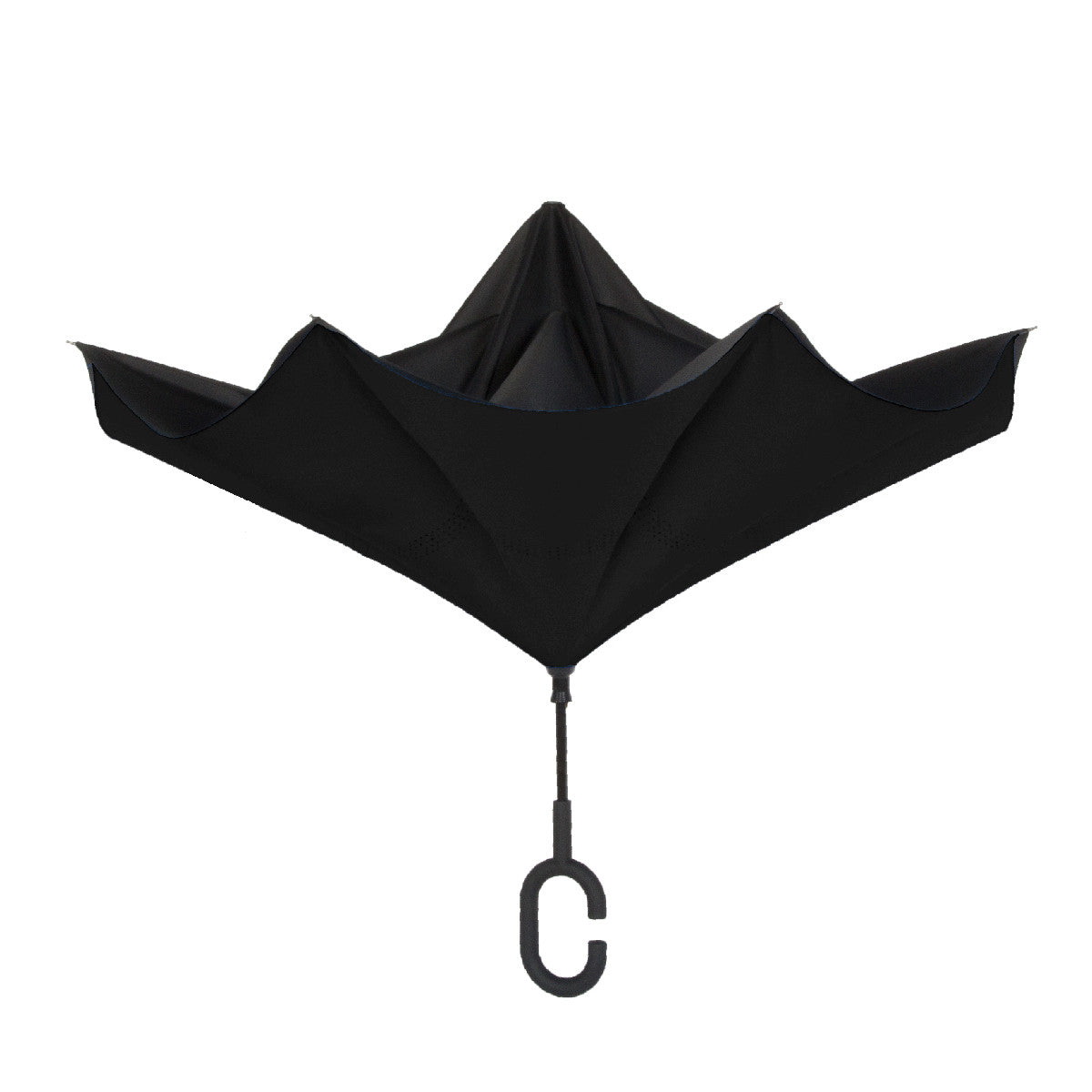 ShedRain UnbelievaBrella 3201-BLK/BLK Umbrella, C Canopy, Polyester Fabric, Black Fabric, 32 in OAH - 2