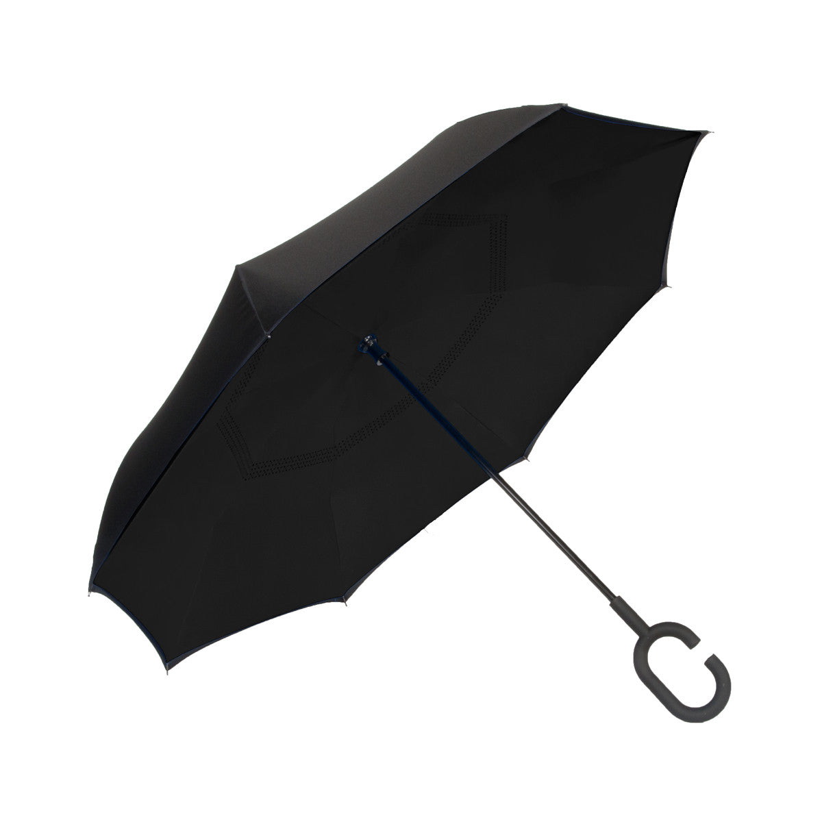 ShedRain UnbelievaBrella 3201-BLK/BLK Umbrella, C Canopy, Polyester Fabric, Black Fabric, 32 in OAH - 5