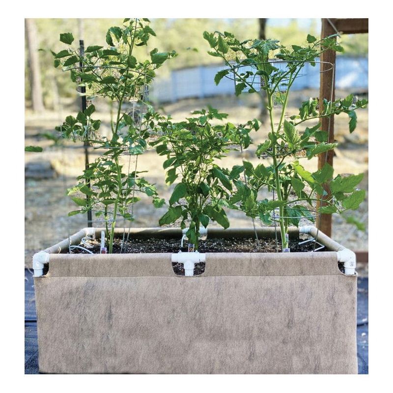 Smart Pot 83224 Lightweight Urban Raised Bed Garden, 2 ft L, 4 ft W, 18 in H, Fabric/PVC, Natural - 4