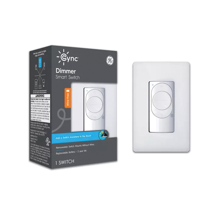 93105004 Smart Switch, 3-Way, Bluetooth, Wireless, White