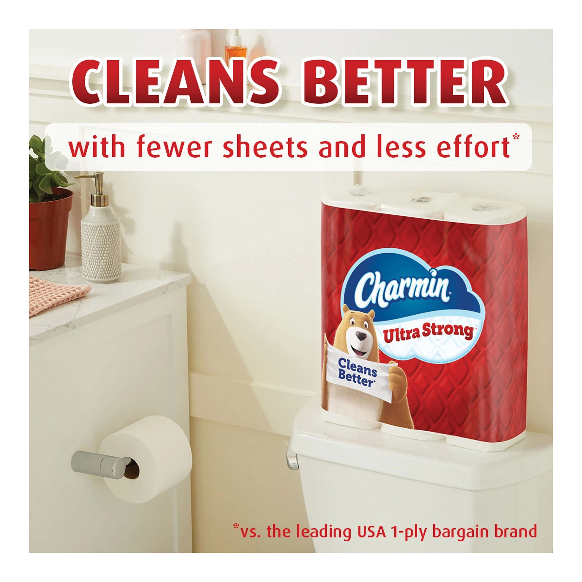 Charmin Ultra Strong 04176 Bathroom Tissue, 2-Ply, Paper, 6/PK