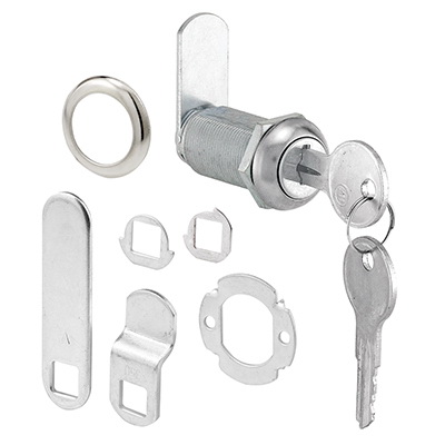 Defender Security U 9950 Drawer and Cabinet Lock, Y-11 Yale Keyway, Steel, Stainless Steel