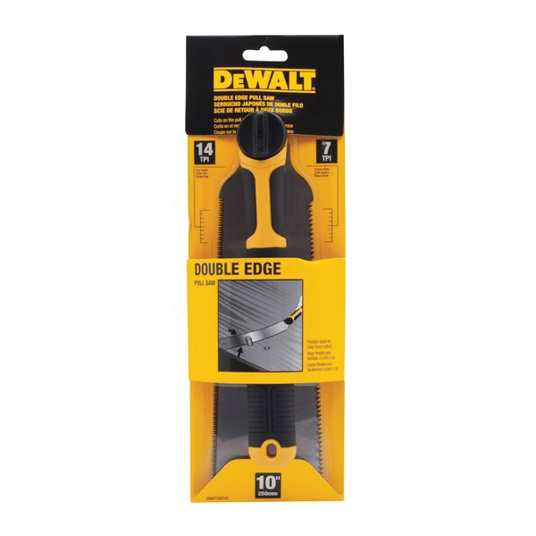 Double Edge Pull Saw, DEWALT, 5 in L Blade, 14 TPI, Plastic/Rubber Handle - 3