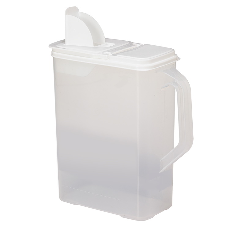 00005 Bag-In Pet Food Dispenser, 8 qt, Plastic, Clear, Dual Function Cover/Lid, 11-1/2 in L, 5-1/2 in W
