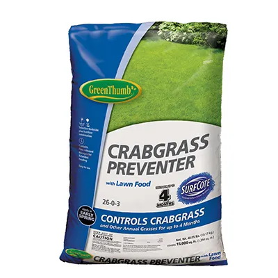 Green Thumb GT11435 Crabgrass Preventer Plus Lawn Food, 26-0-3 N-P-K Ratio