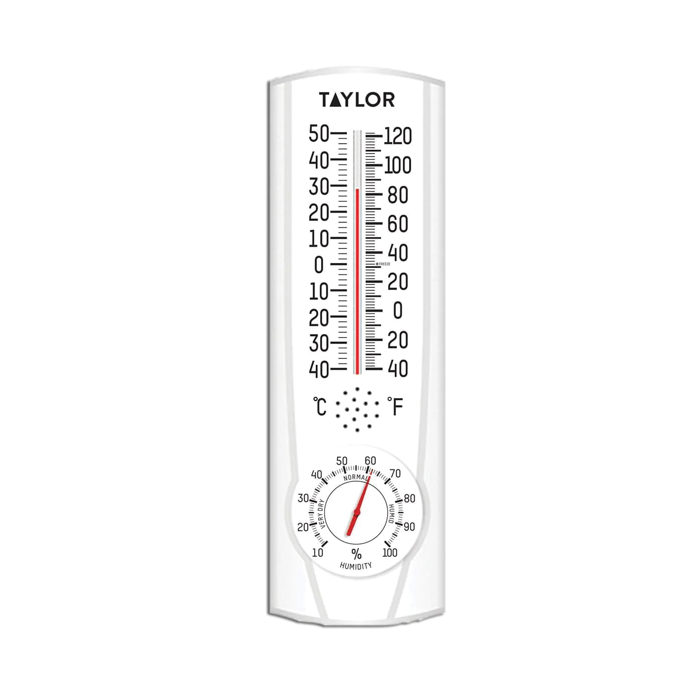 5537 Tube Thermometer with Hygrometer,-40 deg F, 0 to 120 deg F, 10 to 100 % Humidity Range, Assorted Casing