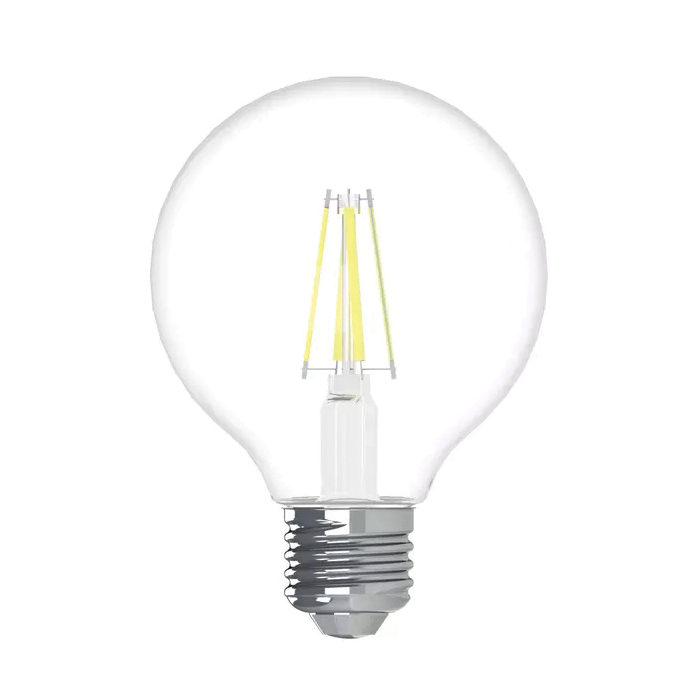 Refresh Series 31705 LED Light Bulb, G25 Lamp, 60 W Equivalent, E26 Medium Lamp Base, Dimmable, Clear, Daylight Light