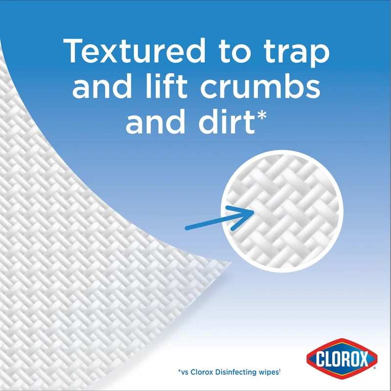 Clorox 32579 Multi-Purpose Towel Wipes, 4-1/4 in L, 4-1/4 in W, Jasmine, Paper