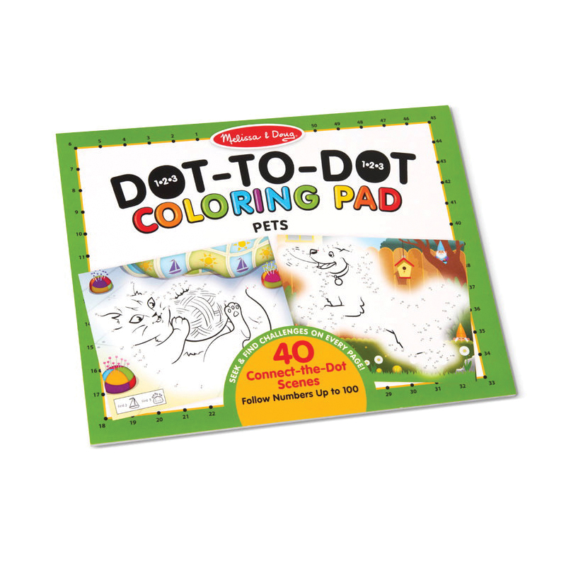Melissa & Doug 30261 123 Dot-to-Dot Coloring Pad, 40-Shee