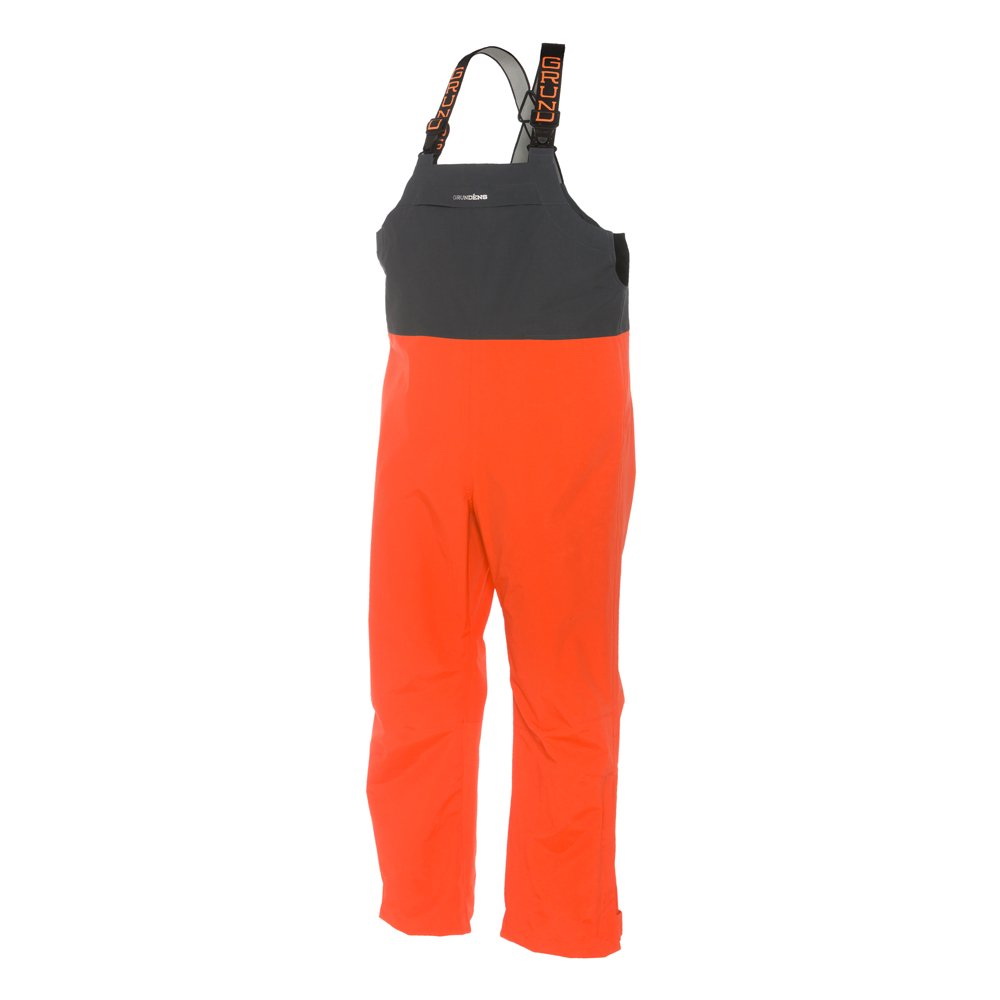 Grundens Full Share Series 10330-802-2XL Bib, 2XL, 44 to 46 in Waist, Gray/Orange - 3