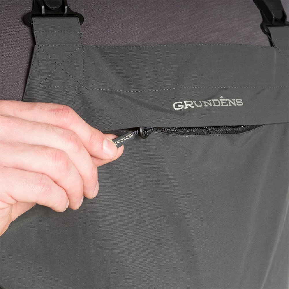Grundens Full Share Series 10330-802-2XL Bib, 2XL, 44 to 46 in Waist, Gray/Orange - 5