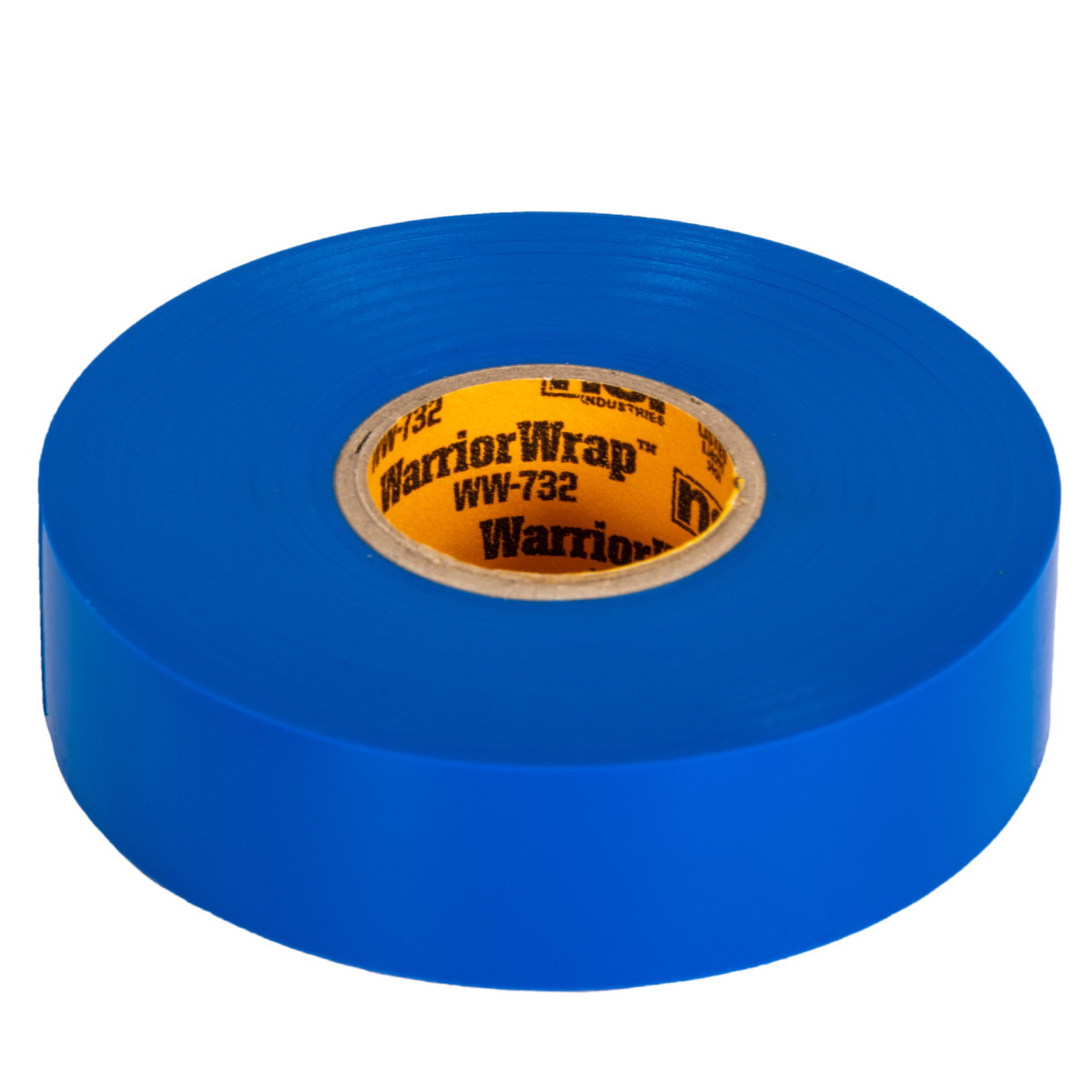 Pro Electrical Tape, Warrior Wrap, 66 ft L, 3/4 in W, PVC Backing, Blue - 3