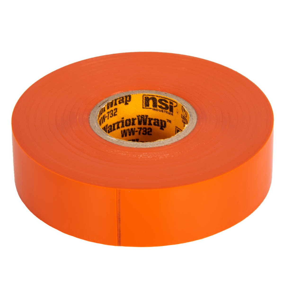 Pro Electrical Tape, Warrior Wrap, 66 ft L, 3/4 in W, PVC Backing, Orange - 2