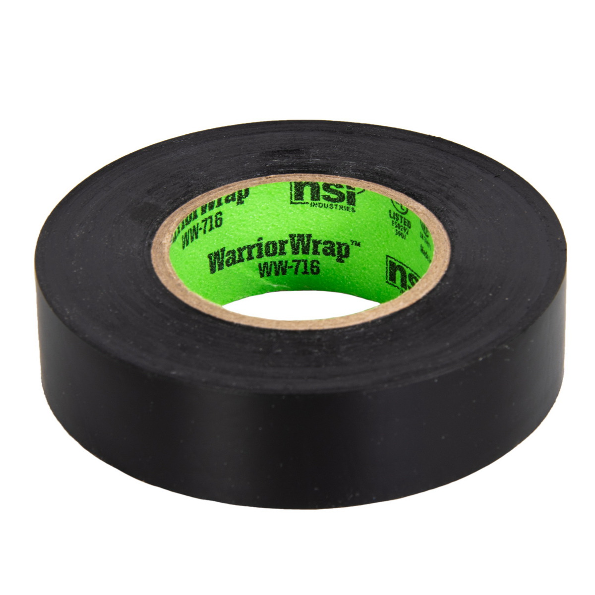 Warrior Wrap General Electrical Tape, Nsi, 60 ft L, 3/4 in W, PVC Backing, Black - 3