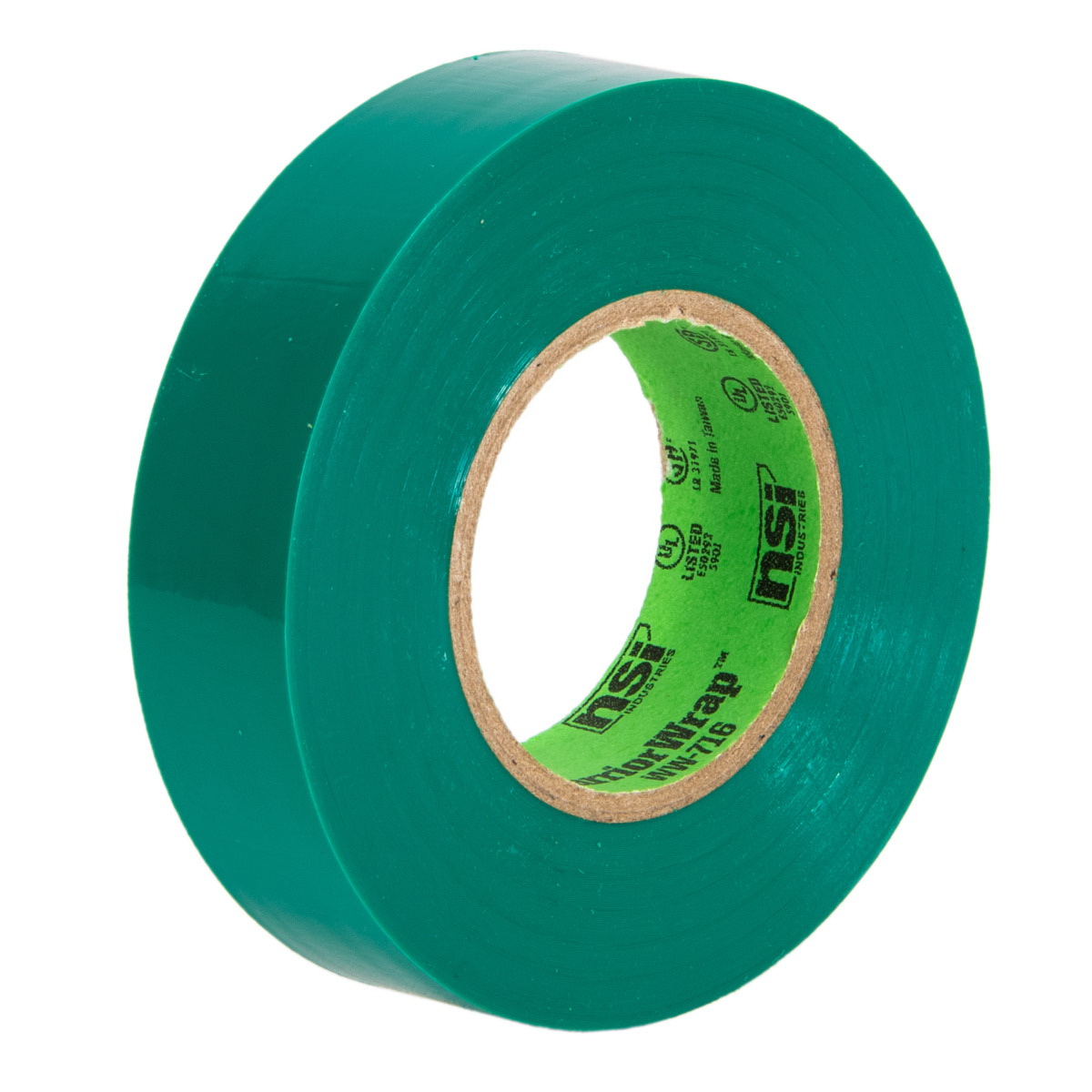 Warrior Wrap General Electrical Tape, Nsi, 60 ft L, 3/4 in W, PVC Backing, Green - 2