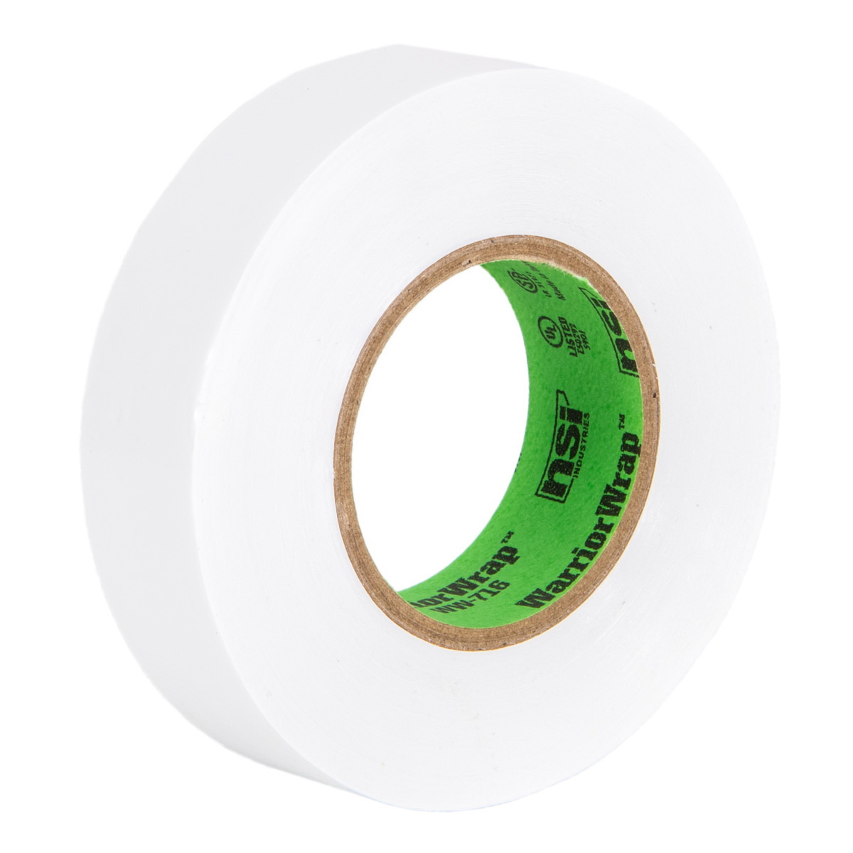 Warrior Wrap General Electrical Tape, Nsi, 60 ft L, 3/4 in W, PVC Backing, White - 2